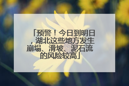 预警！今日到明日，湖北这些地方发生崩塌、滑坡、泥石流的风险较高